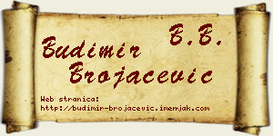 Budimir Brojačević vizit kartica
